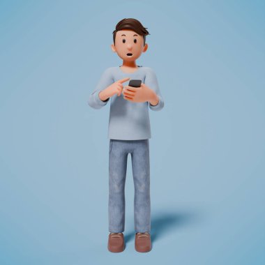 3D karakter bir şeylere işaret ediyor ve bir sürü ilginç jest yapıyor.