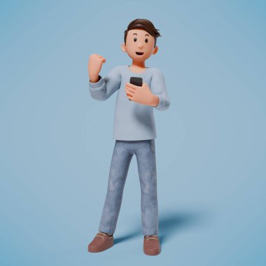 3D karakter bir şeylere işaret ediyor ve bir sürü ilginç jest yapıyor.