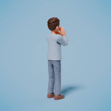 3 boyutlu iş adamı ve 3D görüntüleme