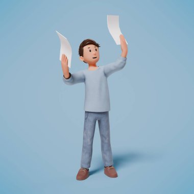 3 boyutlu iş adamı ve 3D görüntüleme