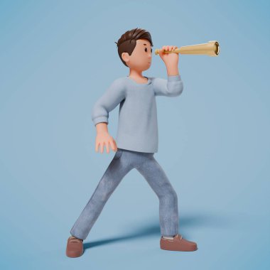 3 boyutlu iş adamı ve 3D görüntüleme