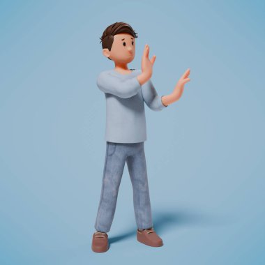 3 boyutlu iş adamı ve 3D görüntüleme