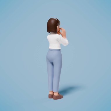 Üç boyutlu kadın çizimi. 3d oluşturma