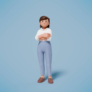 Üç boyutlu kadın çizimi. 3d oluşturma