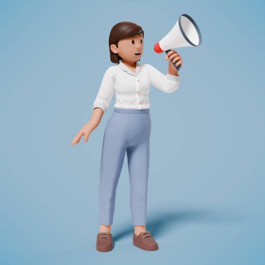 Üç boyutlu kadın çizimi. 3d oluşturma