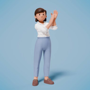 Üç boyutlu kadın çizimi. 3d oluşturma