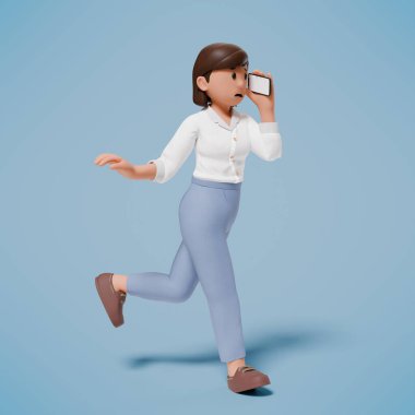 3D karakter bir şeylere işaret ediyor ve bir sürü ilginç jest yapıyor.