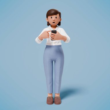 3D karakter bir şeylere işaret ediyor ve bir sürü ilginç jest yapıyor.