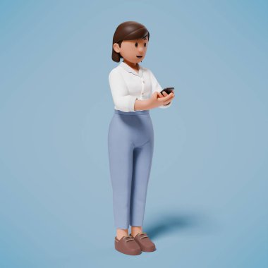 3D karakter bir şeylere işaret ediyor ve bir sürü ilginç jest yapıyor.