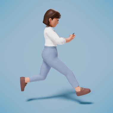 3D karakter bir şeylere işaret ediyor ve bir sürü ilginç jest yapıyor.