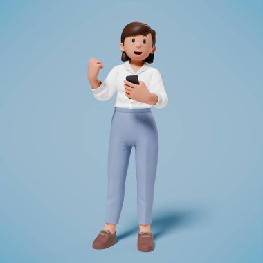 3D karakter bir şeylere işaret ediyor ve bir sürü ilginç jest yapıyor.