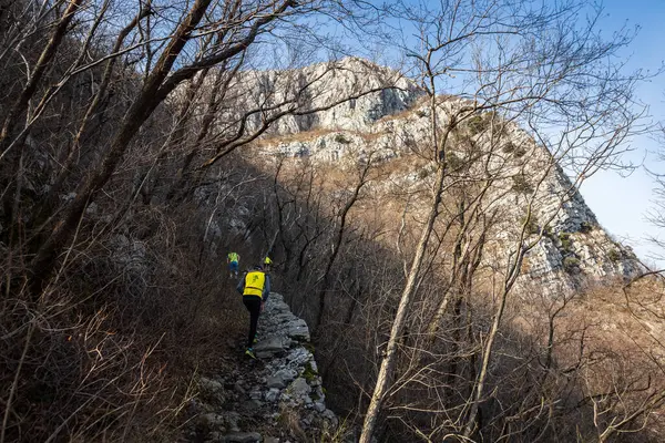 Solkan Szlovénia 2020 Február Anual Mountain Run Mount Sabotin Its — Stock Fotó