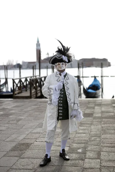 Venise Vénétie Italie Février 2020 Classique Élégant Costume Carnaval Historique — Photo