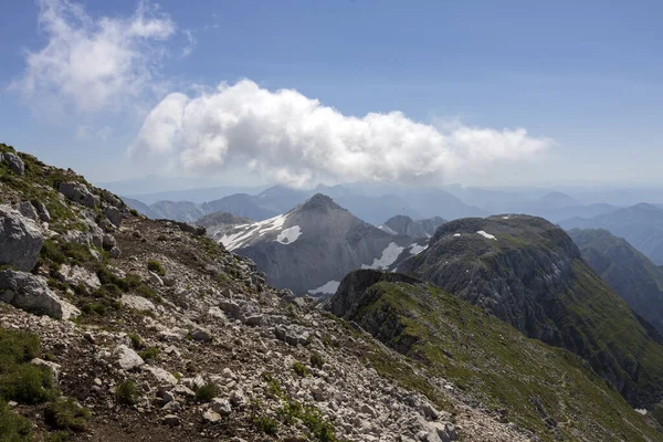Peski Batognica Mountain Top Krn Paisagem Montanha Panorama Julian Alps — Fotografia de Stock