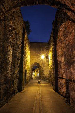 Gradisca D 'Isonzo Gorizia İtalya Ortaçağ Duvarları Giriş Panoramik Dikey