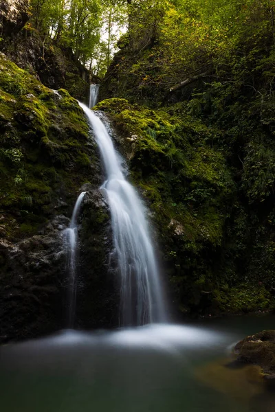 Cachoeiras Water Stream Ganik Trebua Eslovénia — Fotografia de Stock