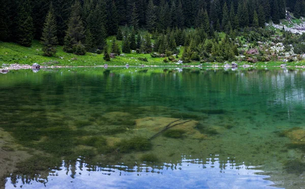 Alpské Jezero Duplje Slovinských Julských Alpách Jedním Tří Krnských Jezer — Stock fotografie