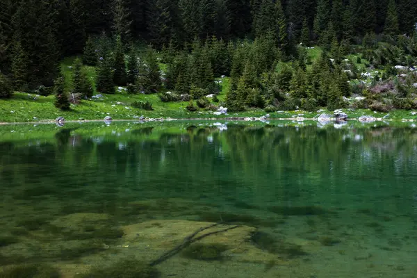 Mount Krn Lakes Duplje Lake Slovinských Julských Alpách Prostředí Triglavského — Stock fotografie