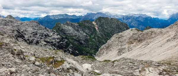 Panorama Mount Krn Para Cordilheira Noroeste Julian Alps Eslovénia — Fotografia de Stock
