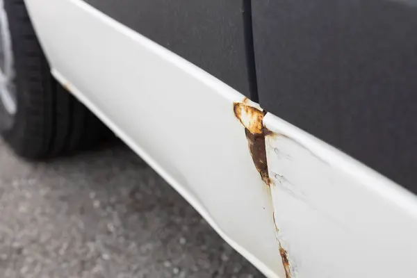 Rusty Car Exterior need Repair Close UP Detail