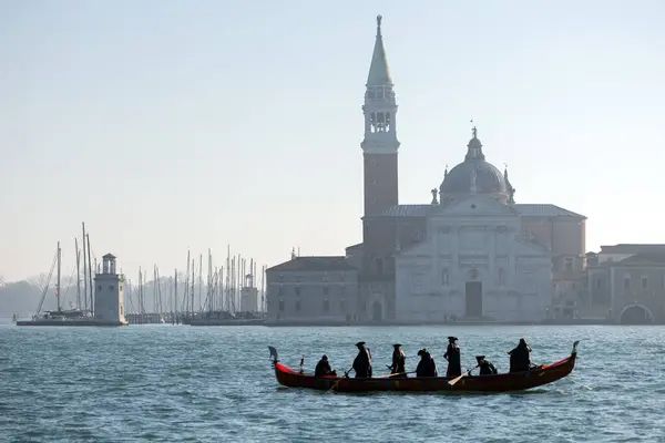 Venice Veneto Italy January 2024 Venetian Gondola Historical Traditional Venetian — Photo