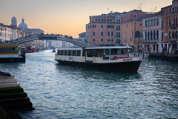 Venezia Wenecja Euganejska Włochy Stycznia 2024 Pierwsze Poranne Światła Nad Obrazek Stockowy