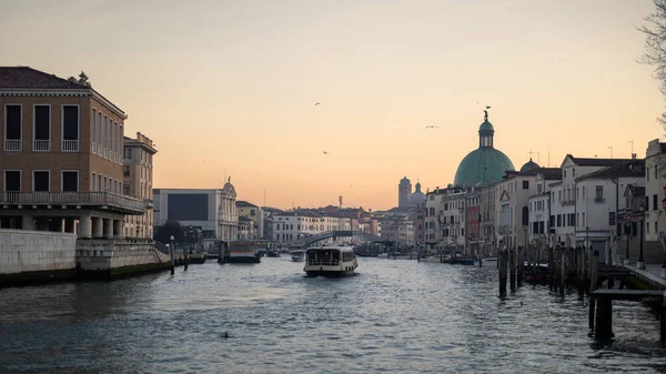 Grand Canal at Train Station in Venice at First morning Lights