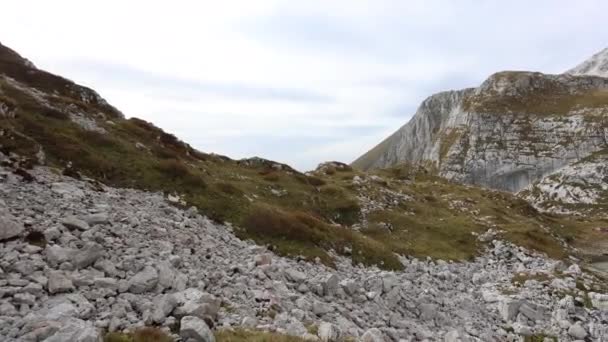 ジュリアンアルプススロベニアヨーロッパのルシニカ氷河アルパイン湖 — ストック動画