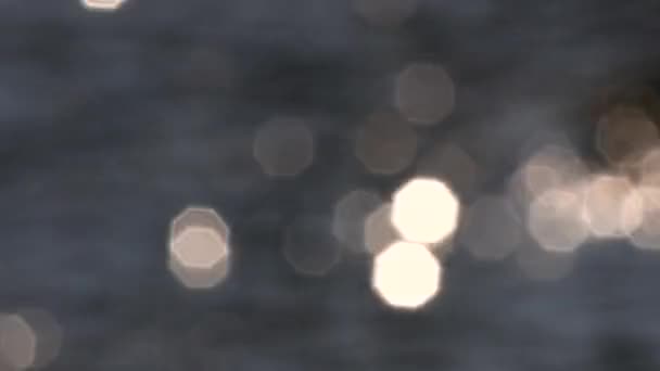Blurred Glittering Sunlight Lake Water Ripples Background Roll Video Clip — Stock Video