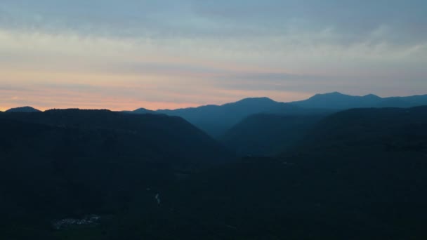 Morning Time Lapse Sunrise Slovenian Banjsice Plateau — Stok Video