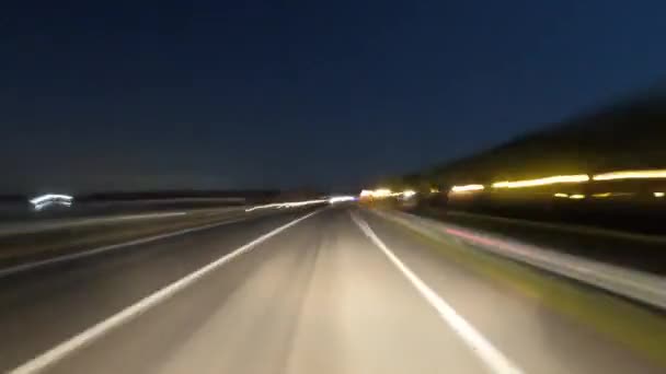 Night Lapse Kamera Bil Kör Runt Nordöstra Italien — Stockvideo