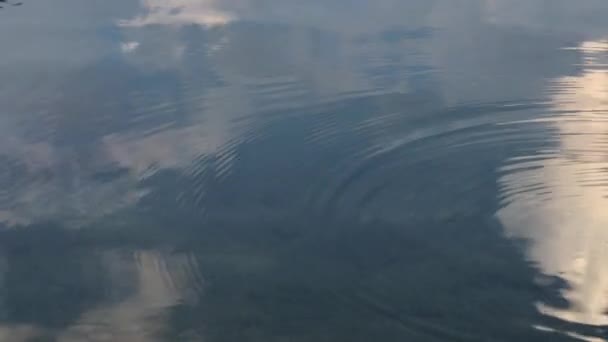 リップルと反射のアルパイン湖表面 クルンジュリアンアルプススロベニア湖 — ストック動画