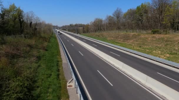 Time Warp Traffic Uma Estrada Uma Ponte Verão Oeste Eslovênia — Vídeo de Stock