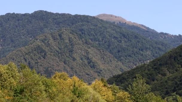 Tolmin Slowenien Juli 2022 Italienischer Löschhubschrauber Startet Einem Rettungseinsatz Der — Stockvideo