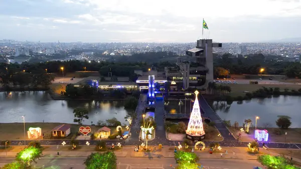 Prefeitura Belediyesi de Sorocaba Paco Belediyesi Brasil 05-01-2024 Fotos Alanları com Drone Decoraes de Natal