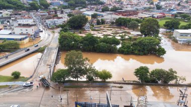 Alagamentos na Cidade de Sorocaba Ocorridos no dia 20 / 01 / 2024 Margens do Rio Sorocaba na Avenida Don Aguirre