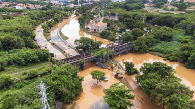 Alagamentos na Cidade de Sorocaba Ocorridos no dia 20 / 01 / 2024 Margens do Rio Sorocaba na Avenida Don Aguirre