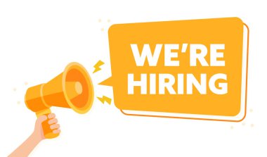 El Tutma Megafonu Vektör İllüstrasyonuyla Reklam Kiralıyoruz.