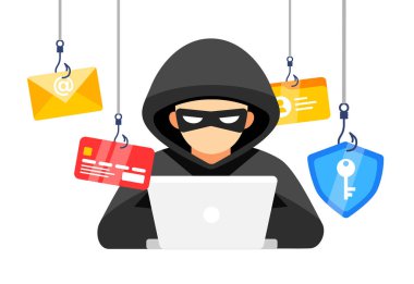 Şifreleme tuzağı olan bir hacker, kişisel giriş bilgilerini hedef alıyor. Siber Güvenlik Tehdit ve Kimlik Hırsızlığı.