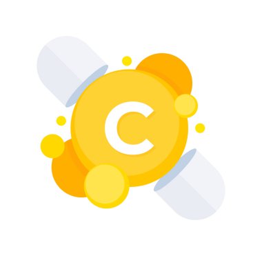 Bağışıklık güçlendirici ve antioksidan desteği için C vitamini takviye tabletleri..