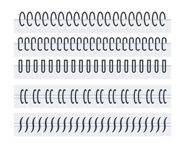 Demir sarmalı kur. Takvim veya defter için metal klasör. Sayfaları dikmek için halkalar.