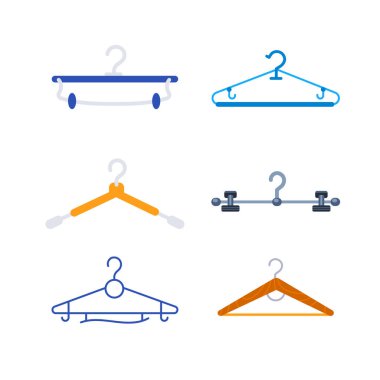 Clothes Hangers. Wooden, plastic and metal wire coat hangers
