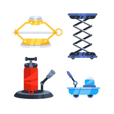 Hidrolik araba krikoyu. Güç Kriko Çubuğu Simgesi.