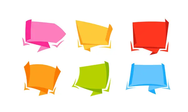 Metin düz tasarım seti için pankart. Ribbon Etiketleri. Çıkartmalar tasarım şablonu