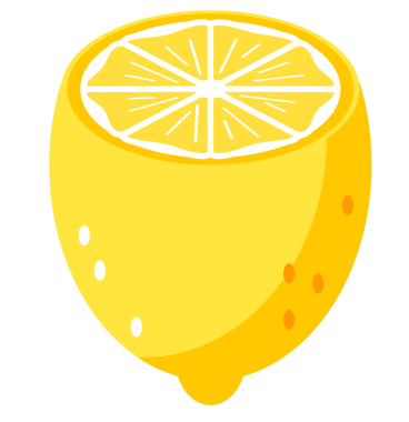 Taze Limon Toplama, Dilimlenmiş ve Yapraklar ve Çiçekler Seti ile Halved Lemons. resimleme.
