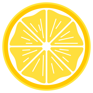 Taze Limon Toplama, Dilimlenmiş ve Yapraklar ve Çiçekler Seti ile Halved Lemons. resimleme.