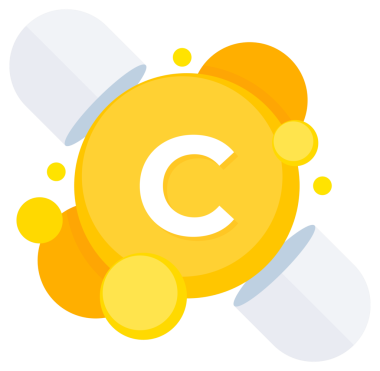 Bağışıklık güçlendirici ve antioksidan desteği için C vitamini takviye tabletleri..