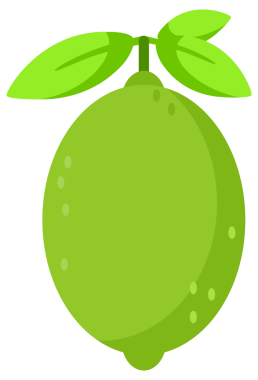 Yaprak ve çiçeklerle dilimlenmiş kireç meyvelerini bir araya getir..