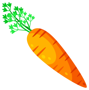 İzinli havuç. Paskalya havuçları hazır. Sebzeler, sağlıklı ya da vejetaryen yiyecekler. resimleme.