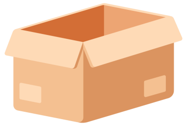 Teslimat, kargo paketi açık ve kapalı. Çeşitli şekillerde posta konteynırları. resimleme.